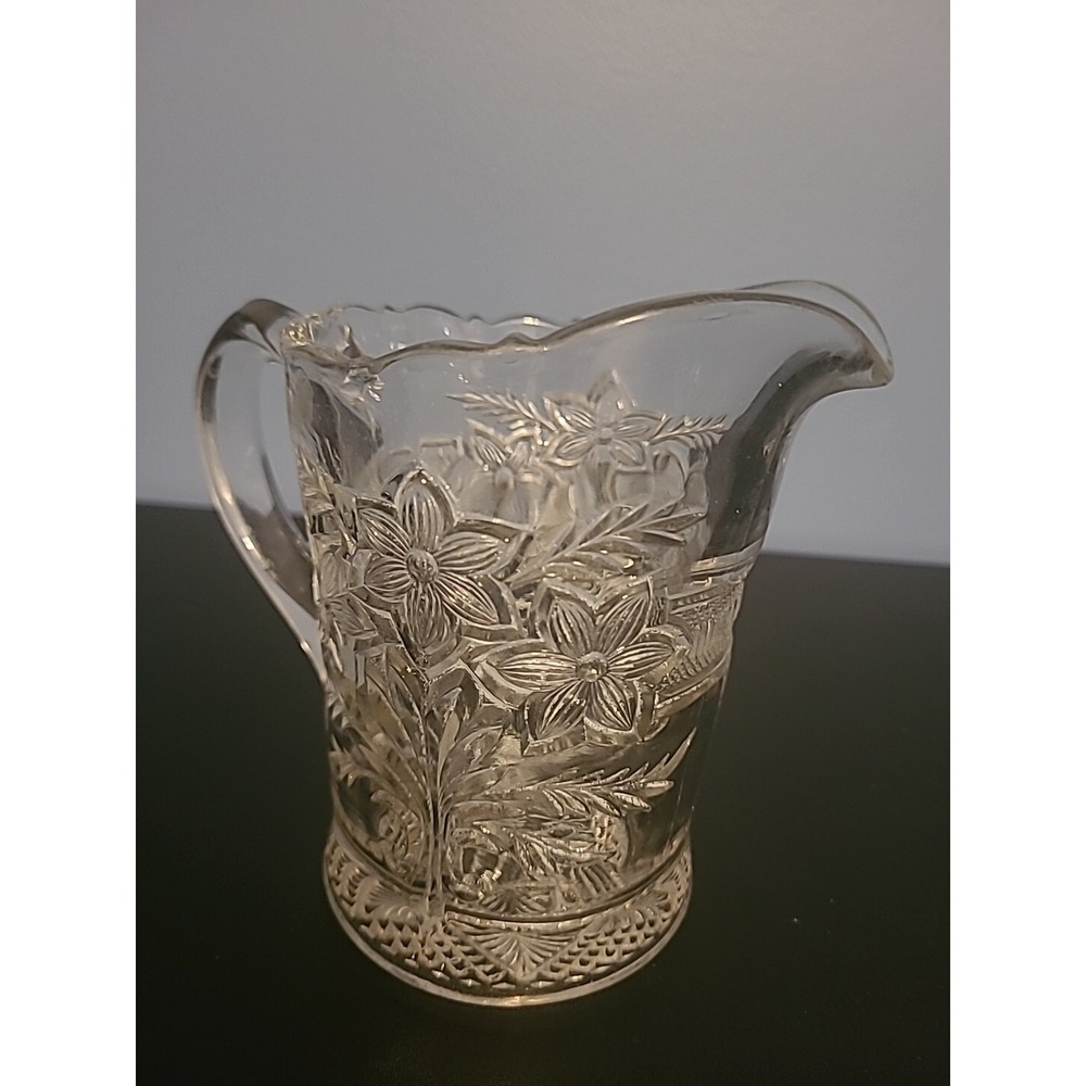 Indiana Glass Narcissus Spray Creamer  Cream‎ Pitcher circa 1917 EAPG